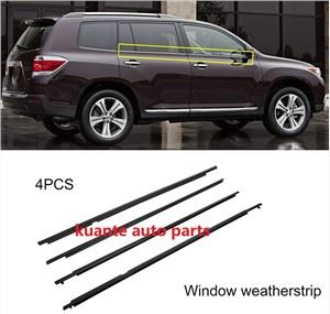 Automobile extérieure de porte extérieure Kit de garniture de joint de fenêtre Weatherstrip pour Toyota Highlander 2012